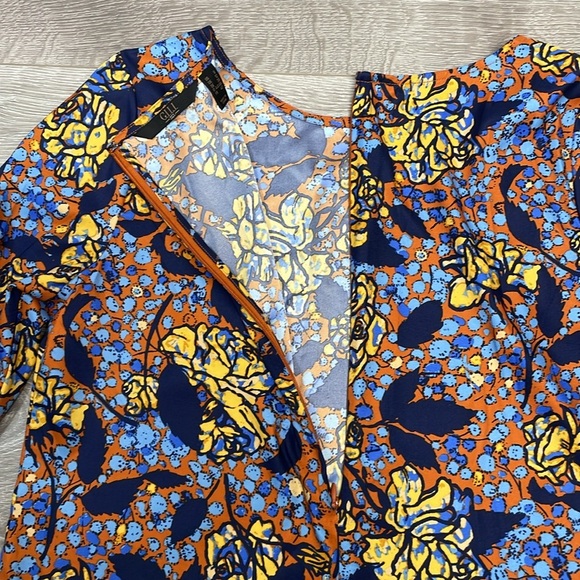 NWOT G.I.L.I. Got It Love It Long Sleeve Floral Bell Sleeve Blouse 8 - Picture 16 of 16